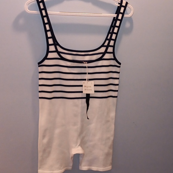 Zara limitless contour collection blue white romper NWT - Picture 4 of 7